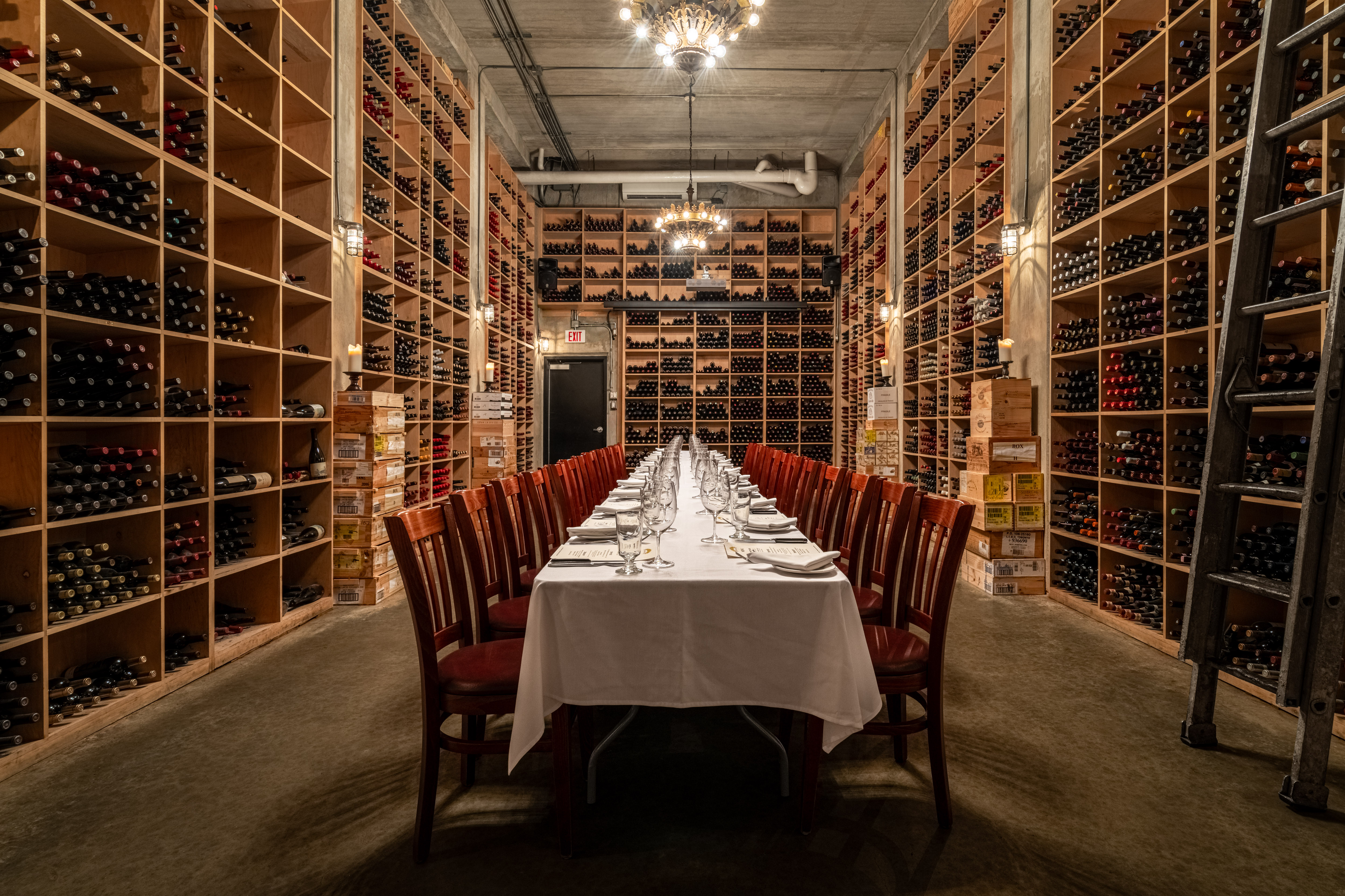 Lower Cellar Back Wall with Wine Rack
